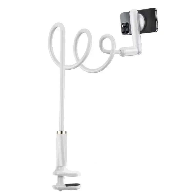 Eary Gooseneck Phone Stand Holder For Bed Kitchen Magnetic Kickstand Adjustable Long Arm Flexible Lazy Bracket For 4-7In Devices