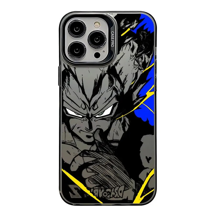 Japan Anime DBZ Cool Case for Apple iPhone 16 15 11 13 14 Pro Max 12 16ProMax 15Pro Matte Lens Protect Plating Phone Cover