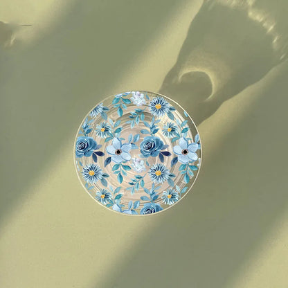Luxury Wide Beautiful White Daisy Flower Phone Stand Holder Griptok for IPhone 15 Samsung Huawei Xiaomi INS Korean Clear Bracket