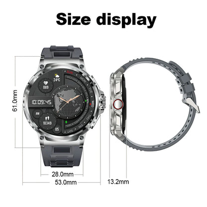 2025 New Military GPS V69 Smart Watch Men 1.85 inch 710 mAh Heart Rate GPS Sports IP68 Waterproof Bluetooth Talk  Smartwatch Man