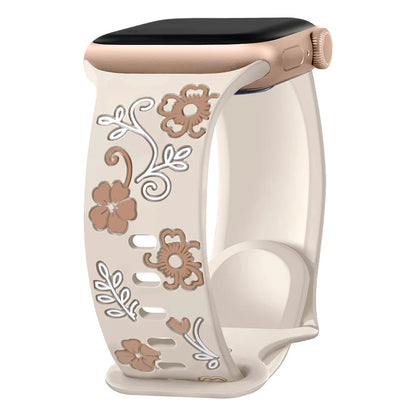 Engraved Strap For Apple Watch Band 11 10 42mm 46mm Silicone Correa Bracelet iWatch Series 10 9 8 7 SE 6 45/44/40mm Ultra2/3