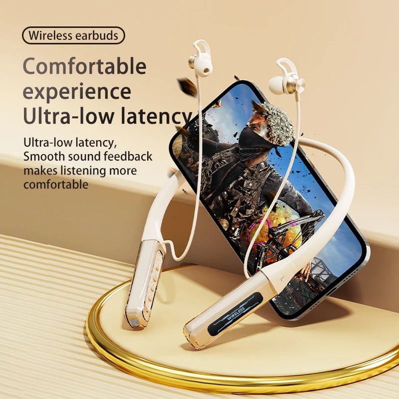 EARDECO Bass Bluetooth Earphone Neckband Earphones Sport Wireless Headphones  Stereo Handsfree Headset with Mic Big Moving Coil