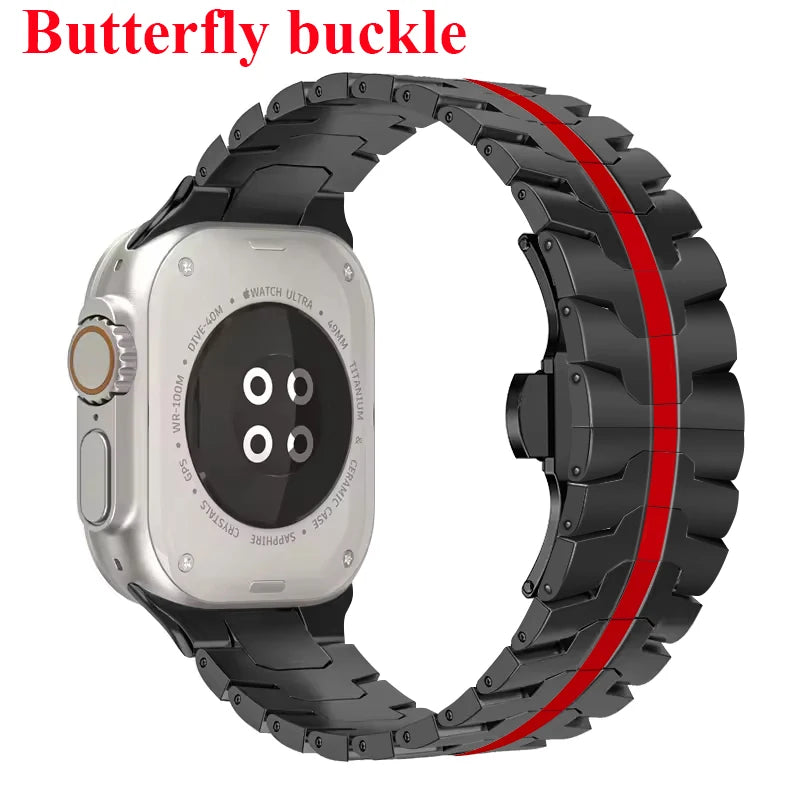 Stainless Steel Strap For Apple Watch Series 10 9 8 7 46mm 45mm SE 6 42mm 44mm Metal Bracelet Band For iWatch Ultra Ultra2 49mm