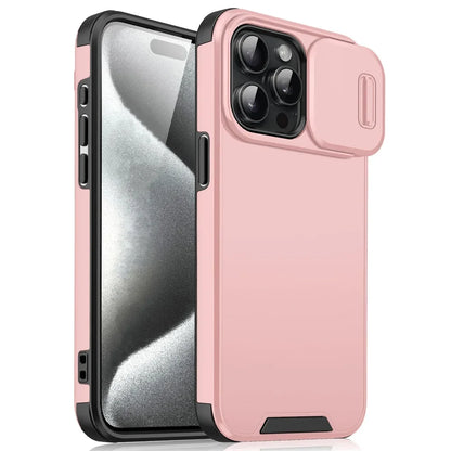 Slide Camera Lens Protection Case For iPhone 16 15 14 11 12 13 Pro Max Plus Solid Color Armor Shockpoof Cover For iPhone 13 Mini