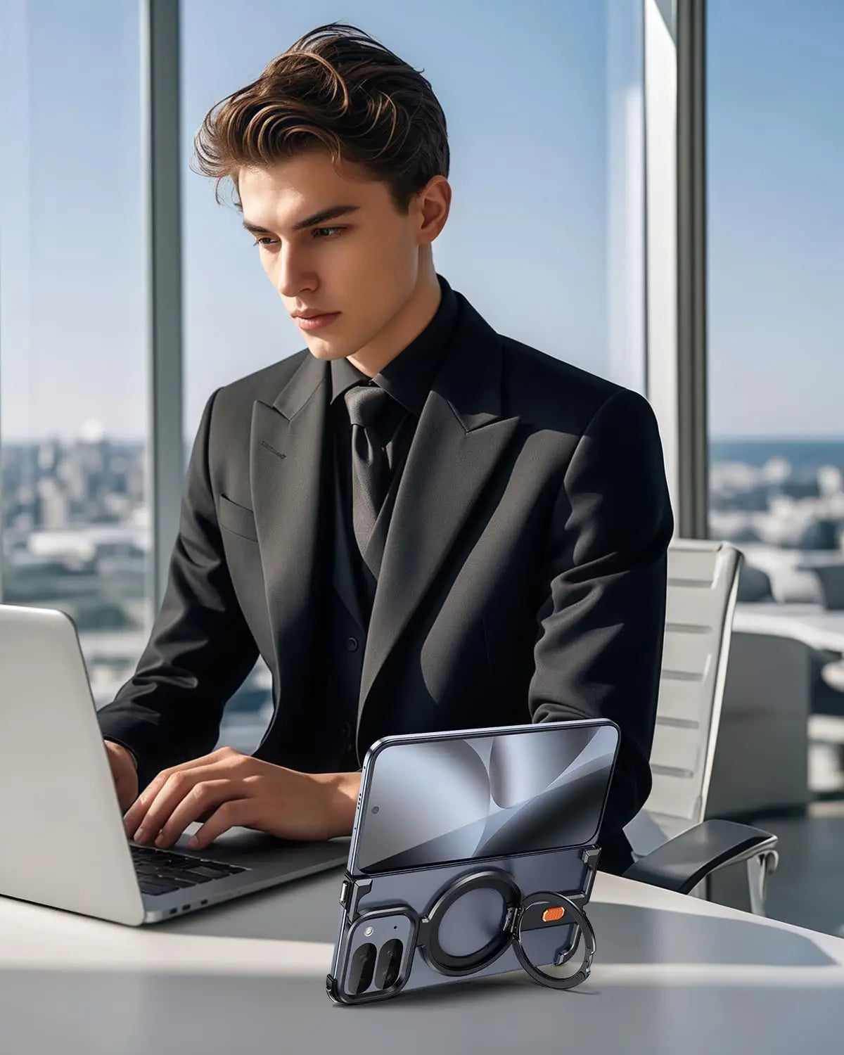 Eary for Google Pixel 10 Pro Fold Case Aluminum Metal Phone Cover With 360°Rotation Stand Magnetic Original Feel Drop Protection