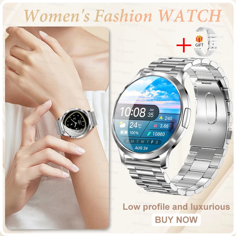 2025 New Smart Watch For Women Gift 1.32 Inch Full Touch Screen Sports Fitness Watches Bluetooth Calls Digital Smartwatch Ladies