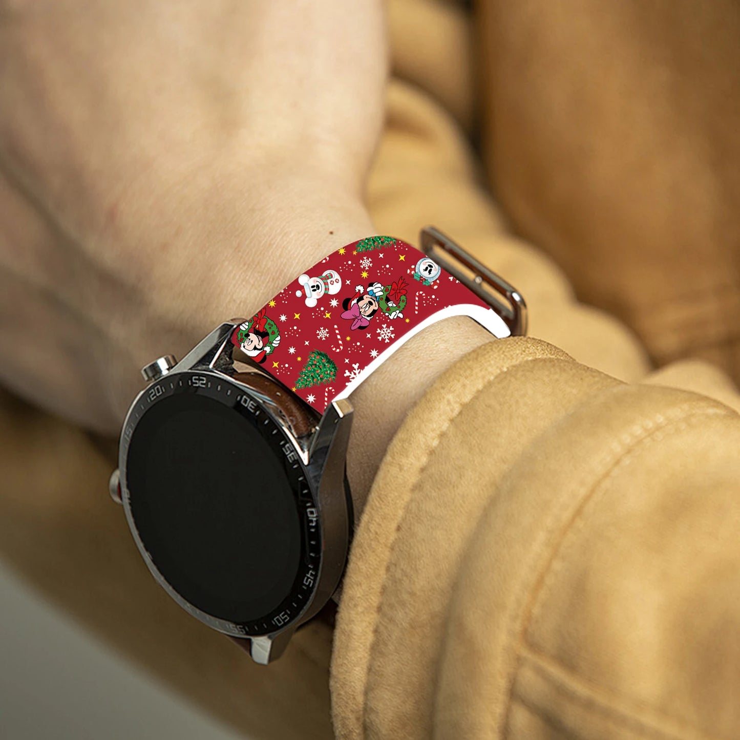 20mm Mich Christmas 1 Printed Strap for Samsung Galaxy Watch 7/6/5/4 40mm 44mm Band Replaceable Bracelet 22mm for Xiaomi Amazfit