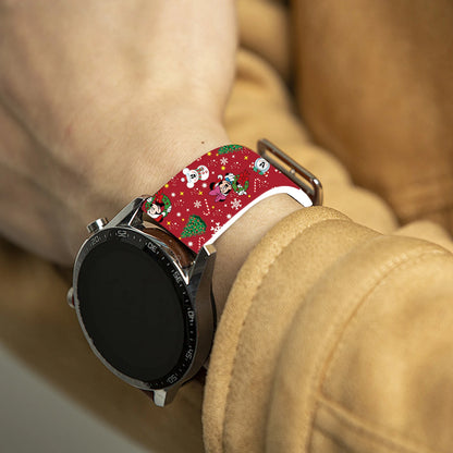 20mm Mich Christmas 1 Printed Strap for Samsung Galaxy Watch 7/6/5/4 40mm 44mm Band Replaceable Bracelet 22mm for Xiaomi Amazfit