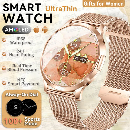 2025 New Smart Watch For Women Gift 1.32 Inch Full Touch Screen Sports Fitness Watches Bluetooth Calls Digital Smartwatch Ladies