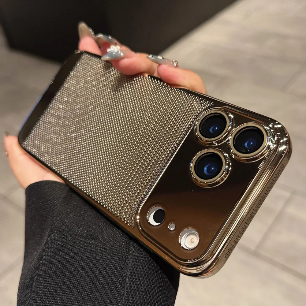 Plating Heat Dissipation Cooling Hollow Case For iPhone 11 12 13 14 15 16 Plus 17 Pro Max Air Camera Protection Shockproof Cover