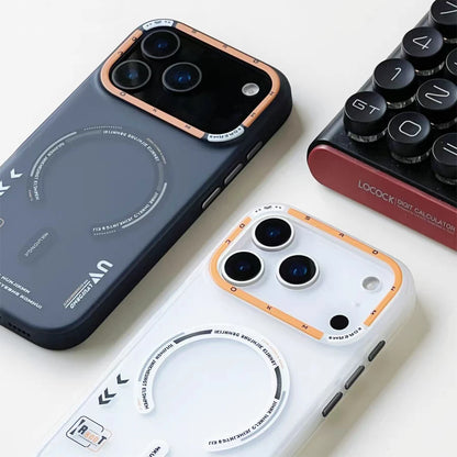 Matte Magnetic Phone Case For iPhone 17 Pro Max 17 Pro Magsafe Wireless Charge Frosted Back Metal Lens Frame Buttons Pc Cover