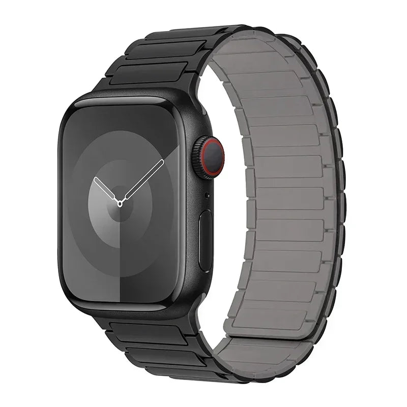 Magnetic Loop strap for Apple watch S10 46mm 42mm 40mm 41mm 45mm 44mm 49mm Silicone Strap for lWatch Series Ultra 2 9 8 7 6 5 4