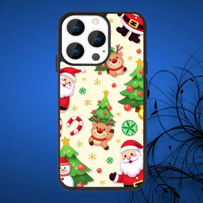 Christmas Santa Claus Phone Case For iPhone 17,16,15,14,13,12,11,Plus,Pro,Max Mini Magsafe Magnetic Wireless Charging