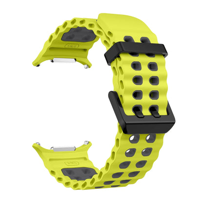 NEW Marine Silicone Strap For Samsung watch ultra 47mm Bracelet No Gaps Sport two-tone Band for Galaxy 7 ultra watchband straps