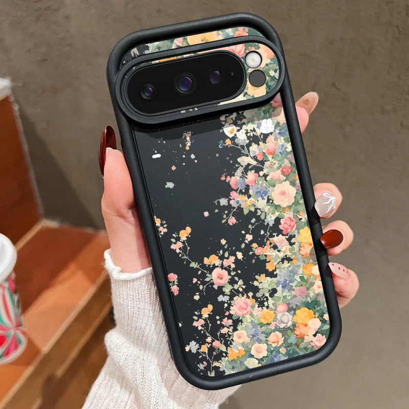 Romantic Flowers TPU Case For Google Pixel 9A 8A 10 8 Pro 10 9 Pro XL 7A Candy Color Silicone Phone Cover For Pixel 7 8 9 Pro