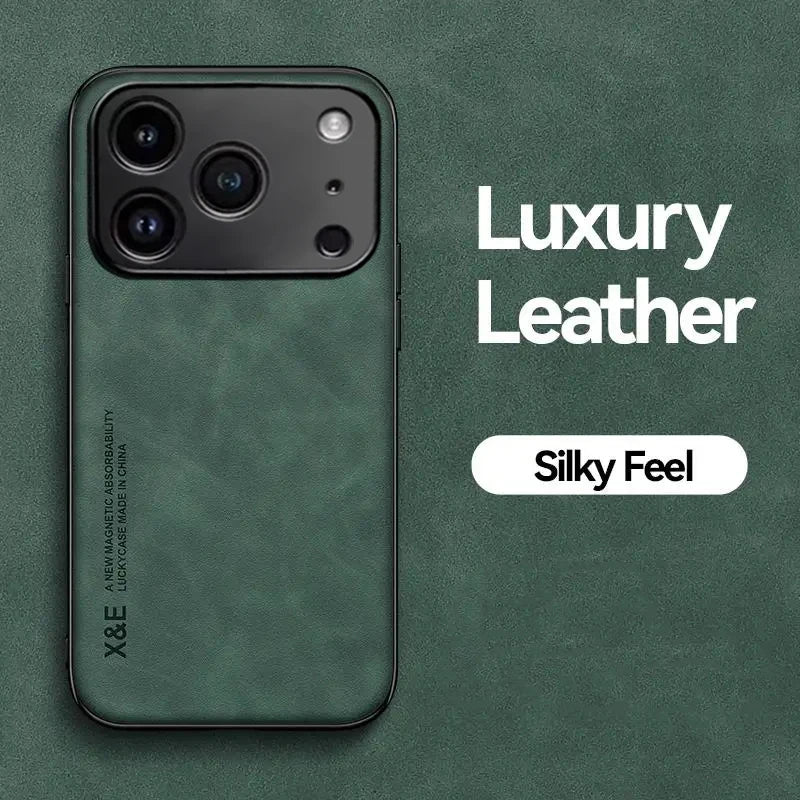 Luxury Leather Phone Case For iPhone 17 16 15 14 11 13 12 Pro Max 17 Air 16e 13 Mini Shockproof Cover For iPhone 15 14 16 Plus