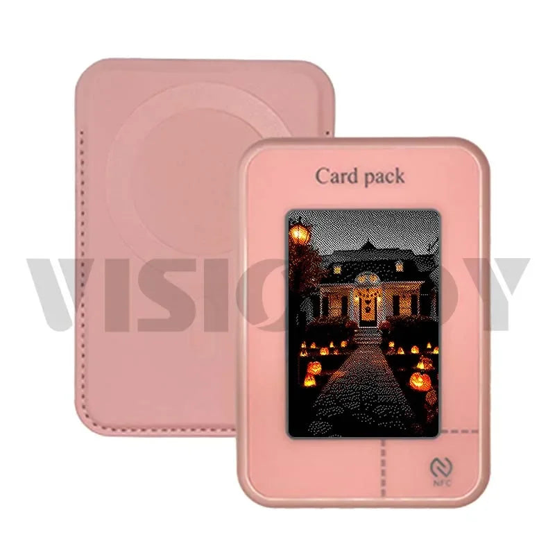 Halloween Gifts Phone Case Wallet Case E ink 4 color Screeen For Iphone NFC Function DIY Phone Cases Magnetic Card Holder Fundas