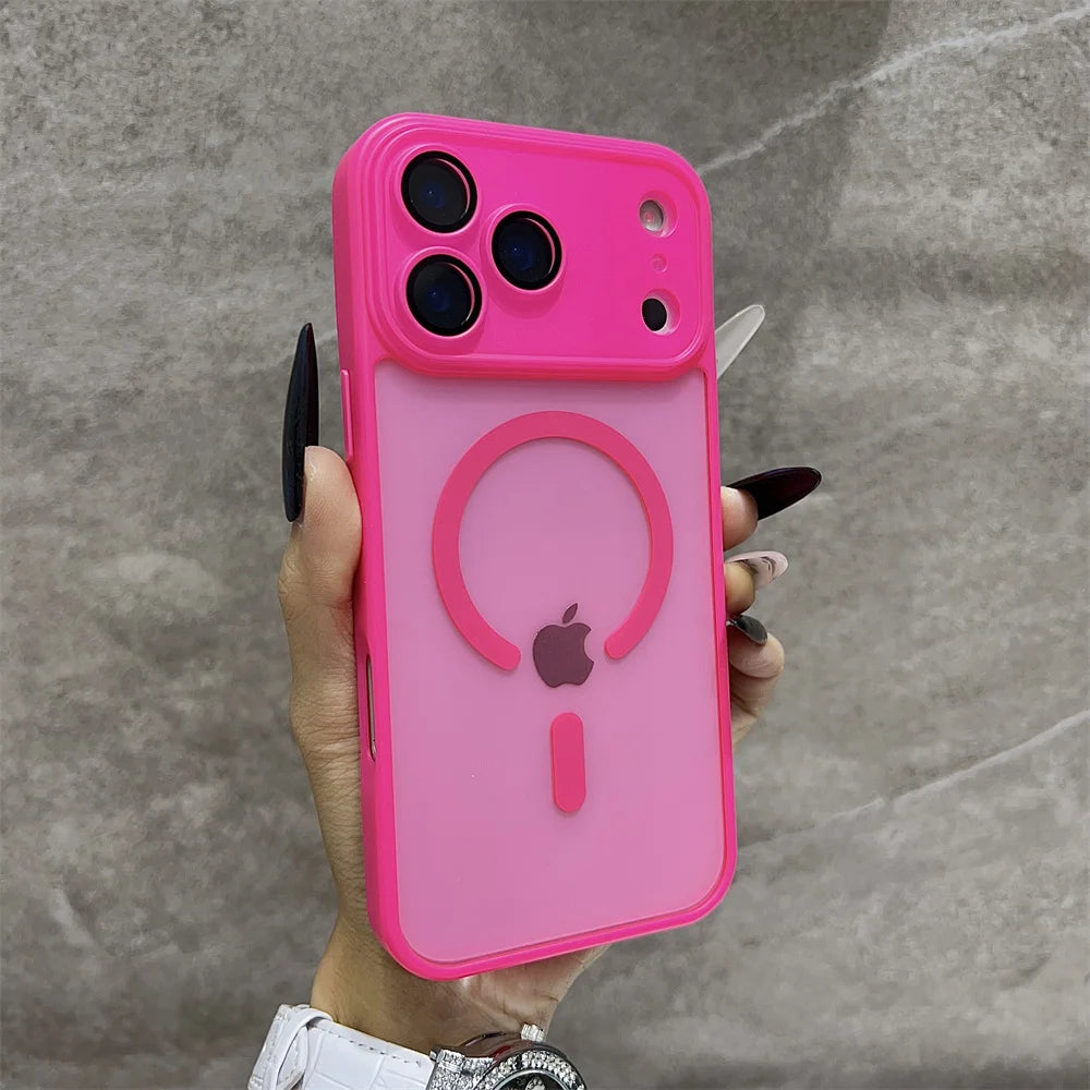 Matte Magnetic Translucent  Wireless Charge Phone Case For iPhone 17 Air 16 15 14 13 12 11 17 Pro Max Magsafe Must-Haves  Cover