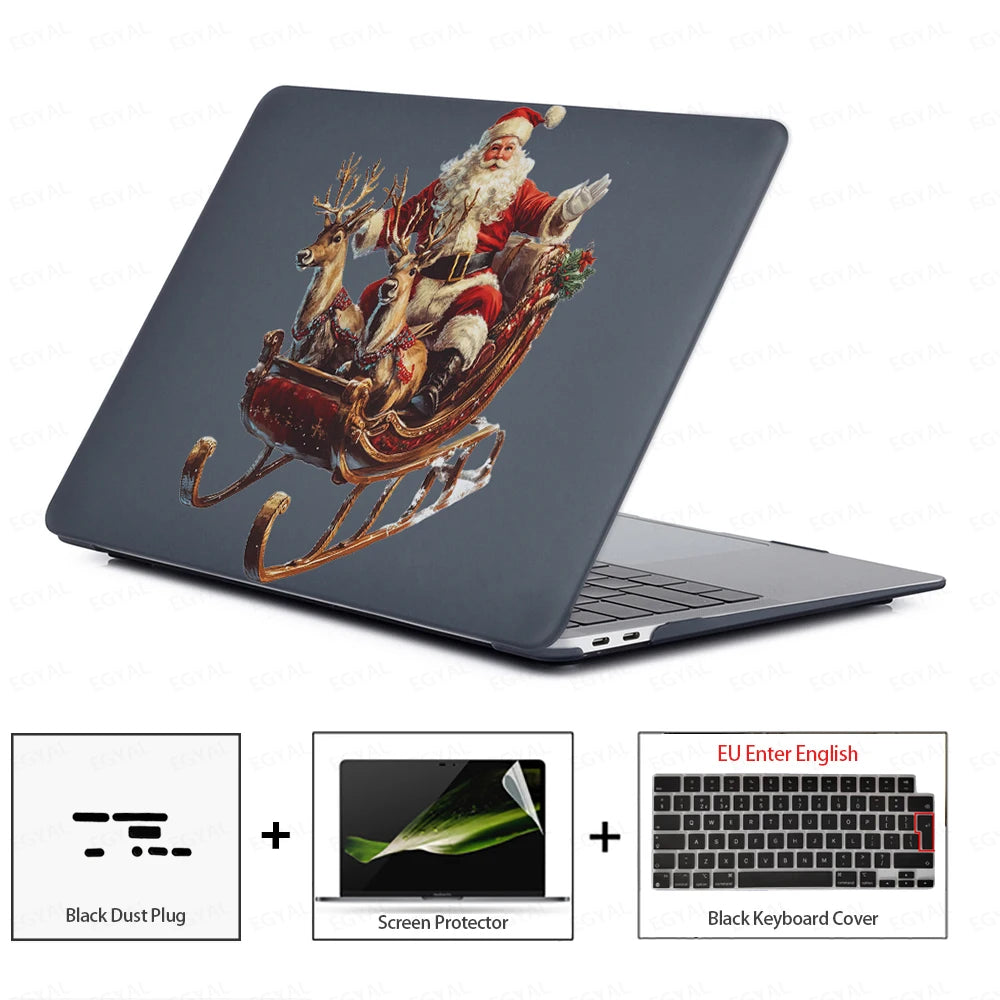 Santa Claus Print Laptop Case for MacBook Pro 14 Case 2025 M5 A3434 screen protector & keyboard cover for MacBook Air 13 M4 15