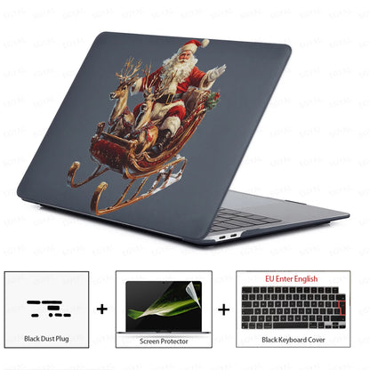 Santa Claus Print Laptop Case for MacBook Pro 14 Case 2025 M5 A3434 screen protector & keyboard cover for MacBook Air 13 M4 15