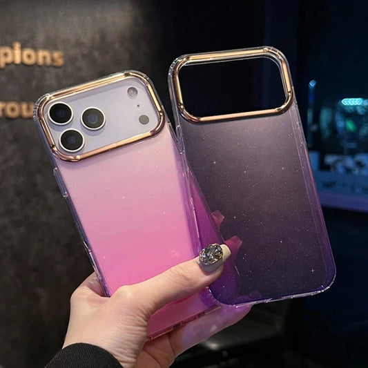 Popular Gradient Glitter Transparent Case For iPhone 17 Air 16/E 15 14 Plus 13 12 11 Pro Max Soft TPU Shockproof Protector Cover