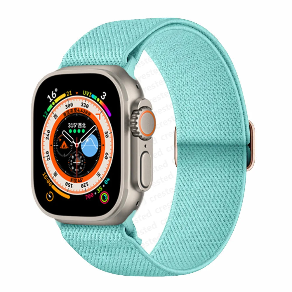 Scrunchie Strap for Apple watch band 45mm 44mm 40mm 41mm 42mm 46mm 49mm Elastic Nylon bracelet iWatch 11 10 9 8 7 6 se Ultra 3/2
