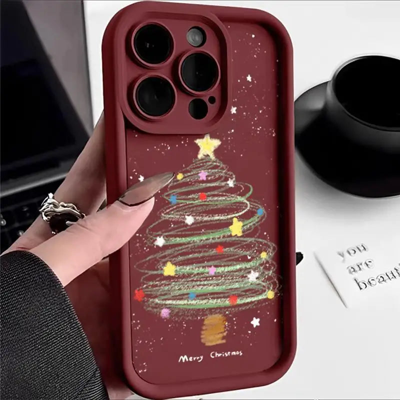 For Samsung Galaxy A56 A36 A26 A54 A16 A17 A15 A06 A07 A25 A55 A35 A14 A34 A24 A05 A05S A32 A52 A23 A53 A33 A04 Christmas Cases