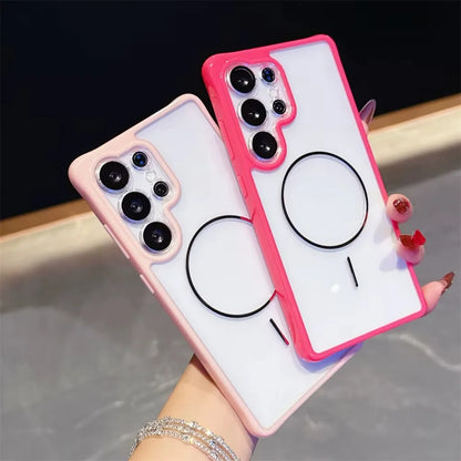 Shockproof Clear Magnetic Phone Case for Magsafe Lens Film For Samsung Galaxy S25 Edge S24 Ultra Plus S23 FE A56 A36 A35 A17 A16