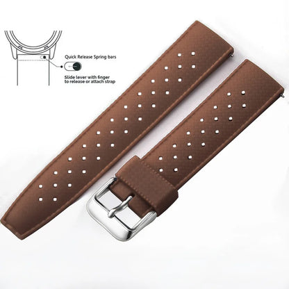 Tropical Silicone Watch Band Quick Release Watch Band 18mm 20mm 22mm Rubber Tropic Smart Watch Strap for Oris Seiko Citizen