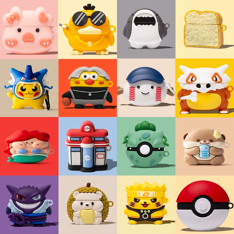 VeryGood MINISO ，Bulbasaur Snorlax Cartoon Earphone 3D Silicone Case For Airpods4 Protection Cover Cute Case For Airpod 4 Funda