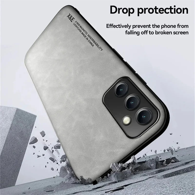 Sheepskin Magnetic Case For Samsung S25 S24 Ultra S22 Plus S21 S20 FE Cases For Samsung S23 Ultra Note 20 10 Leather Phone Cover