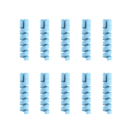 10pcs Cable Protector Silicone Charge Cable Spiral Winder Wire End Cord Savers Cover For Phone USB Charger Cable Accessories