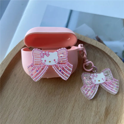 Cartoon Earphone Case Cover For Samsung Galaxy Buds 3 Galaxy Buds3 Pro Protector Silicone Headphones Protective Box With Keyring