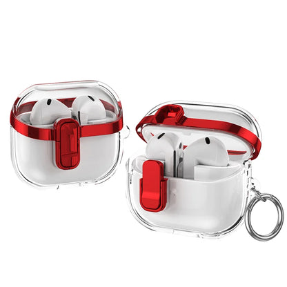 Transparent Case For Samsung Galaxy Buds 3 Pro/ Buds 3 Cover Lock buckle electroplating anti fall protective Galaxy Buds3 Cover