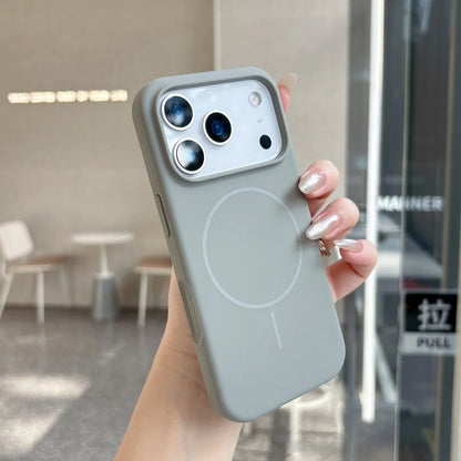 Official Orange Silicone Magnetic For Magsafe Phone Case For iPhone 17 Air 16 15 14 13 12 11 Pro Max Plus Wireless Charge Cover