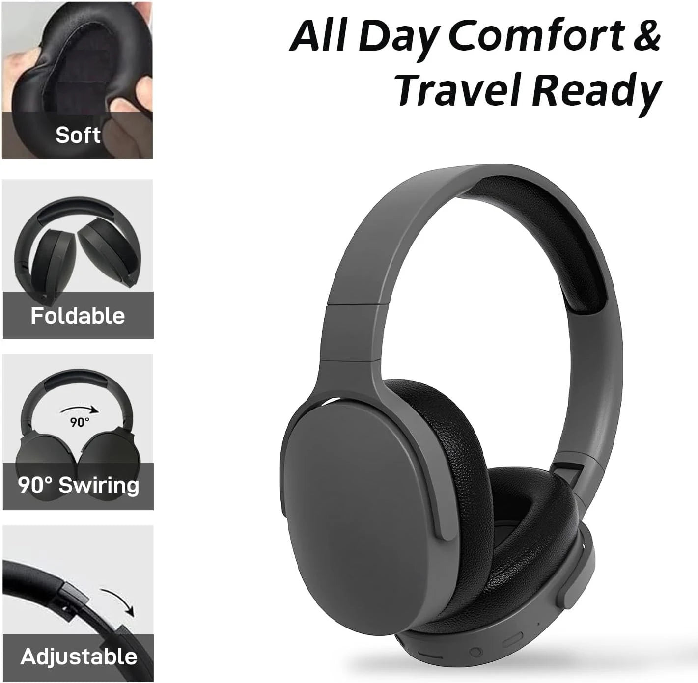 P2961 Wireless Bluetooth 5.3 Headphones Over TWS HIFI Stereo Headset Sports With Earphones Music Player With HD Mic High Quality