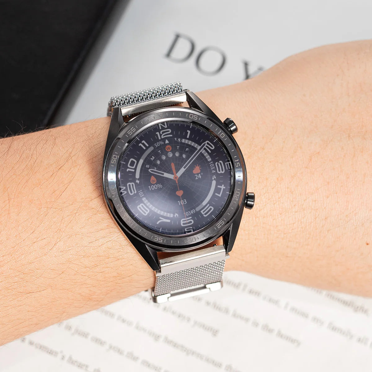 22mm Milanese Strap for Samsung Galaxy Watch 3 45 46mm for Xiaomi Redmi Watch 5 Active Metal Solo Loop Stainless Steel Wristband