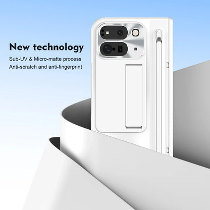 Full Protection Glass Film Plating Hinge Phone Case Google Pixel 9 Pro Fold Stand Protection Back Cover With Touch