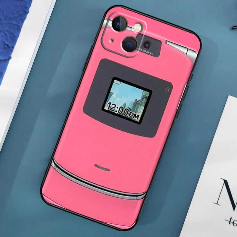 Retro Mobile Phone Case For iPhone 16 15 14 13 12 11 Pro Max X XS Max XR Plus Bumper Case Cover