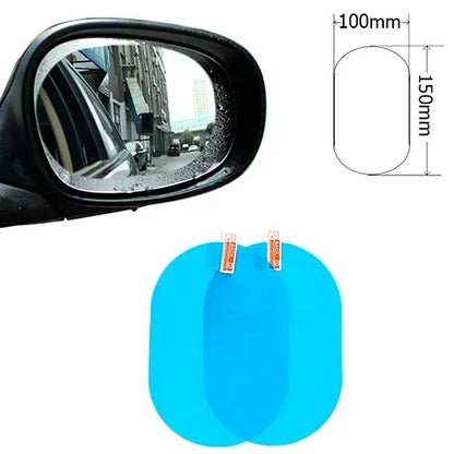 Anti Fog Car Sticker Car Mirror Window Clear Film Car Rearview Mirror Protective Film Waterproof  2 Pcs/Set