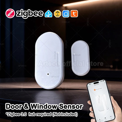 ZigBee Door Window Sensor Smart Home Security Protection Magnetic Contact Door Open Closed Detector Need Gateway Support Z2MQTT