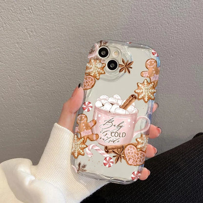 Christmas Warm Winter Coffee Gingerbread Phone Case For iPhone 17 Pro Cases iPhone 16 Pro Max XS XR 11 12 13 14 15 7 8 Plus 16E