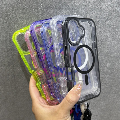 Premium Macaroon Shockproof Case for IPhone 17Air 16 15 14 Plus 13 12 11 Pro Max for Mag-safe Magnetic Transparent Lanyard Cover