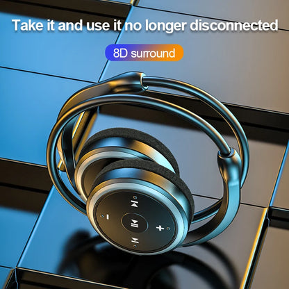 Original A23 Sport Foldable Wireless Headphone 8D Surround Heavy Bass Hifi Music Bluetooth Earphones With Mic Support FM/TF Card