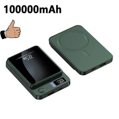 100000mAH Power Bank Magnetic Wireless 22.5W Ultra Capacity Super Fast Charging Magnetic Power Bank For Iphone15 Samsung Xiaomi.