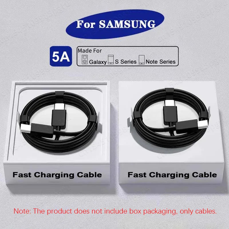 2PCS PD 45W USB C Cable For Samsung Galaxy S20 S21 S22 S23 Ultra Note 10 5G 20 A53 A54 Super Fast Charging USB Type C Data Cable