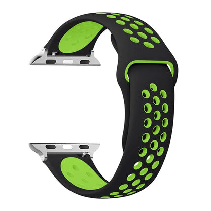 Silicone Watch Strap For Apple Ultra 2 49MM Sports Band For Iwatch Series 10 9 8 7 6 SE 46mm 45MM 41MM 44MM 42MM Breathable Band