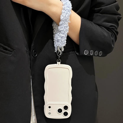 Liquid Silicone Plush Wrist Strap Case For iPhone 17 16E 15 14 13 12 11 Pro Max Plus 6 7 X XR XSMAX Anti-Slip Soft Bumper Cover