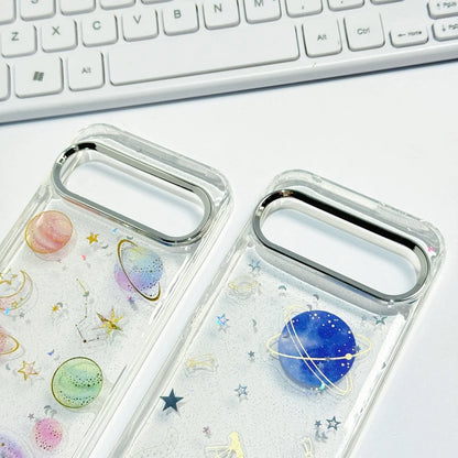 Glitter Star Planet TPU Cases For Google Pixel 9 8 7 6 5 A Pro Transparent PC Drop Glue Cover for Google Pixel 10 9 pro XL 4 a