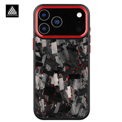 Forged Carbon Fiber Case for iPhone 17 17Air 17Pro 17 Pro Max with Magsafe and Metal Camera Lens /Buttons Anti-drop Phone Cover